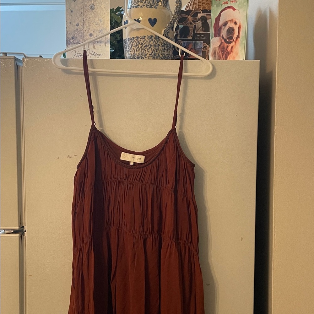 Zara Large ZW Collection Embroidered‎ Dress Boho Whimsical Garden Floral Fairy - Picture 9 of 12